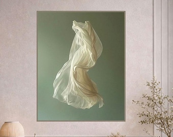 Minimalist Textile Abstract Poster, Neutral Tones Modern Wall Decor, Instant Printable