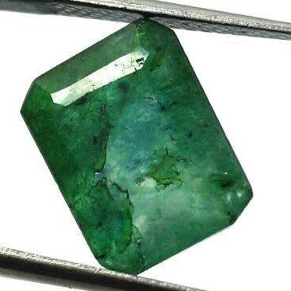 Gorgeous GGL Certified 4.50 Ct GGL Certified Emerald Cut Magnificent Natural Green Emerald Zambian Faceted Gem Gemstone  (PG-2014)