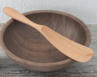 Modern American Spurtle. Works as a spoon AND flipper. Handmade all-purpose kitchen utensil.