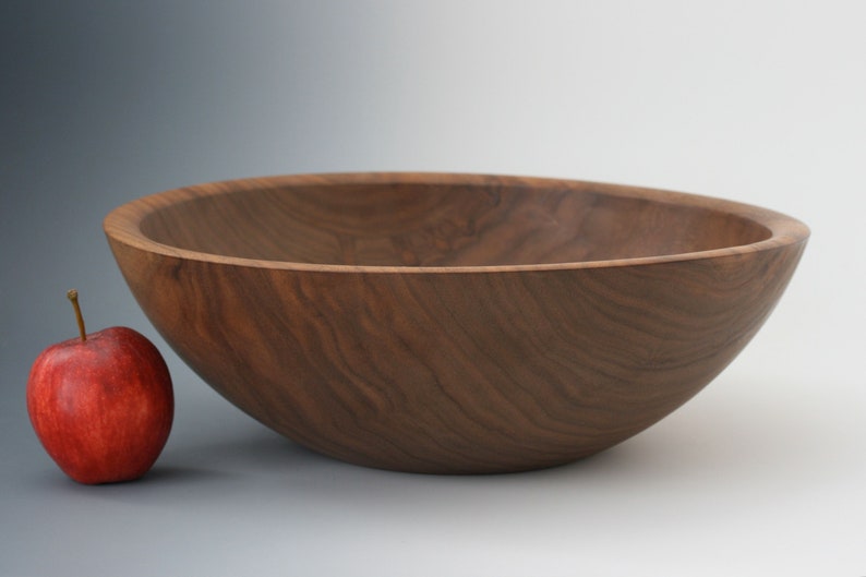 12/'/' Black Walnut Bowl Wooden Bowl #2436 Wedding Gift Salad Bowl Turned Wood Bowl Serving Bowl Woodturned Handturned Bowl