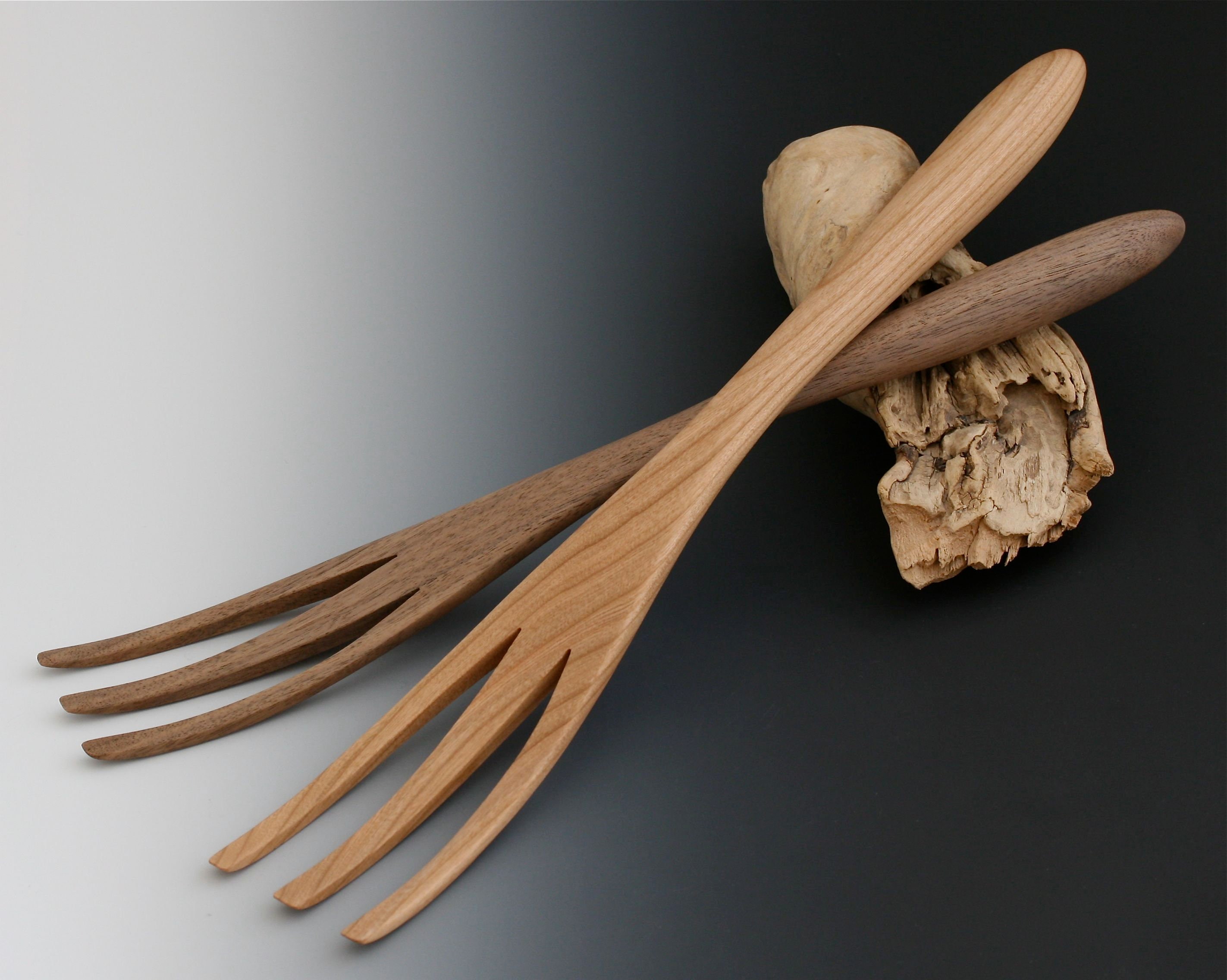 Pasta Fork Handmade Cherry Or Walnut Wood Kitchen Utensil 50