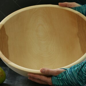 14'' to 17 Large Handturned Birch Wooden Salad Serving Bowls. You pick the size, we pick from our inventory. image 3