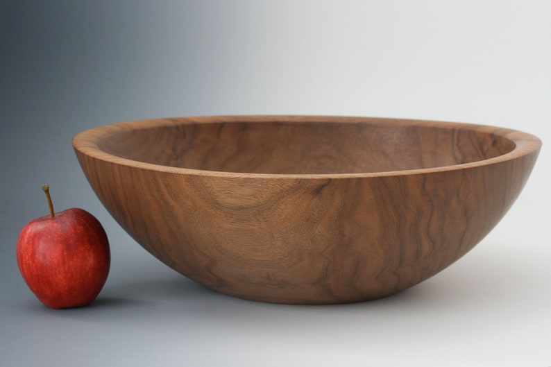 12/'/' Black Walnut Bowl Wooden Bowl #2436 Wedding Gift Salad Bowl Turned Wood Bowl Serving Bowl Woodturned Handturned Bowl