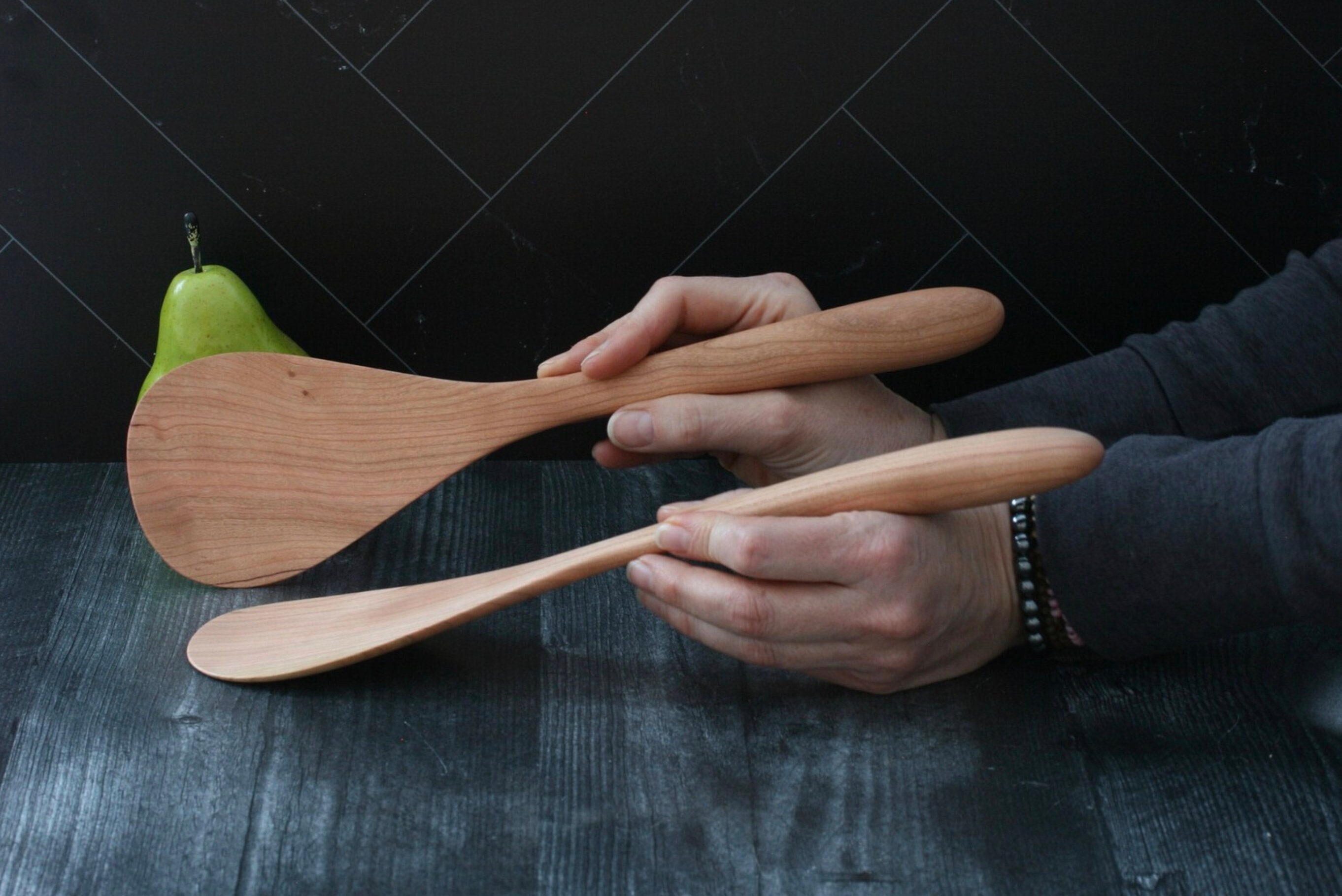 Wooden Two-in-One Spoon - Black Walnut – Permanent Collection