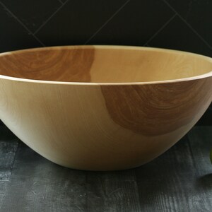 14'' to 17 Large Handturned Birch Wooden Salad Serving Bowls. You pick the size, we pick from our inventory. image 4