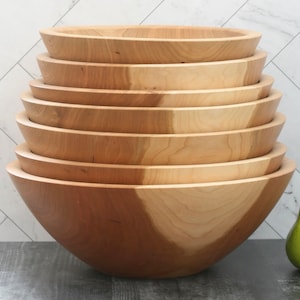 Artisan wood bowls. Handmade wood salad bowls, dough bowls, popcorn bowls. image 1