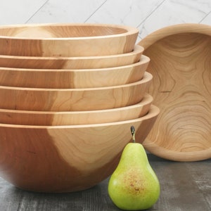 Artisan wood bowls. Handmade wood salad bowls, dough bowls, popcorn bowls. image 2