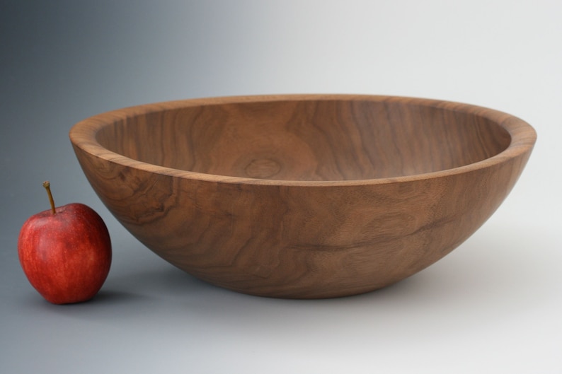 12/'/' Black Walnut Bowl Wooden Bowl #2436 Wedding Gift Salad Bowl Turned Wood Bowl Serving Bowl Woodturned Handturned Bowl