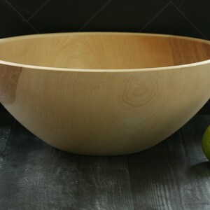 14'' to 17 Large Handturned Birch Wooden Salad Serving Bowls. You pick the size, we pick from our inventory. image 2