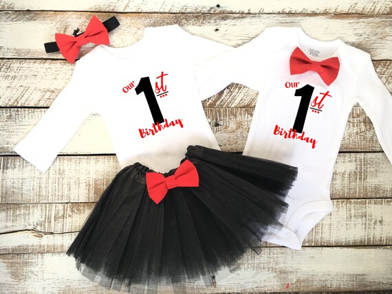 boy girl twin birthday outfits