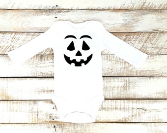 Baby Boy Halloween Outfit, Jack-O'lantern Costume for Toddlers, Boy Jack-o'Lantern with Eyebrows, Pumpkin, Photoshoot, Kids