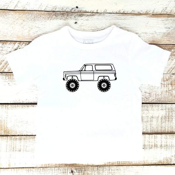 Chevy K5 Blazer, Toddler Boys Shirt, K5 Square Body Shirt, Lifted Blazer Shirt, Chevy, Mud Tires, Truck Graphic Shirt, 4wd