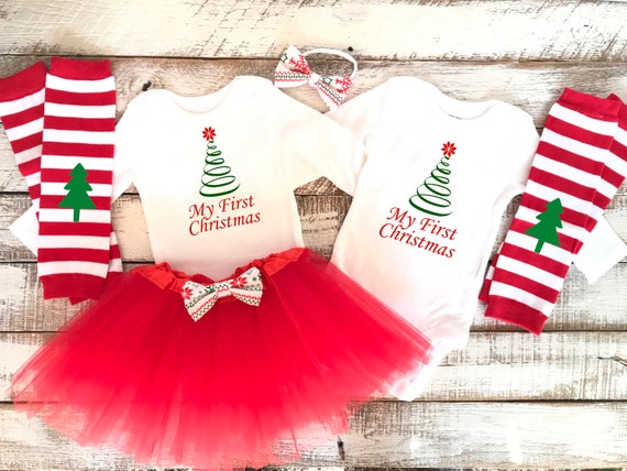 twins first christmas outfits