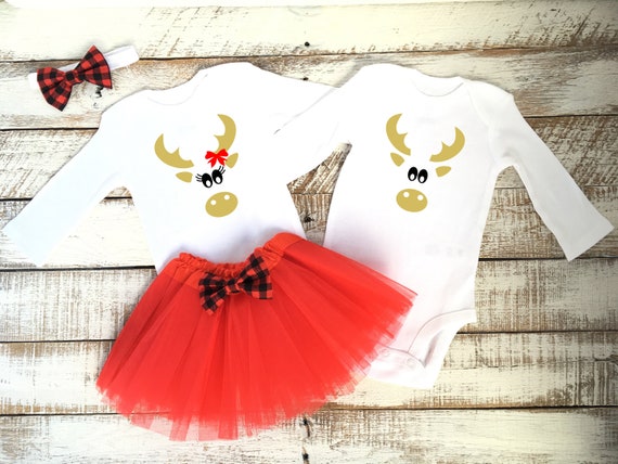 brother and sister matching christmas outfits uk