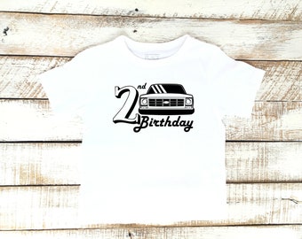 2 Year Old Birthday Truck Shirt, Chevy C10 Toddler Boys, Truck Front Grill, C10 Square Body, Slammed C10, Chevy Short Bed, Second B-day