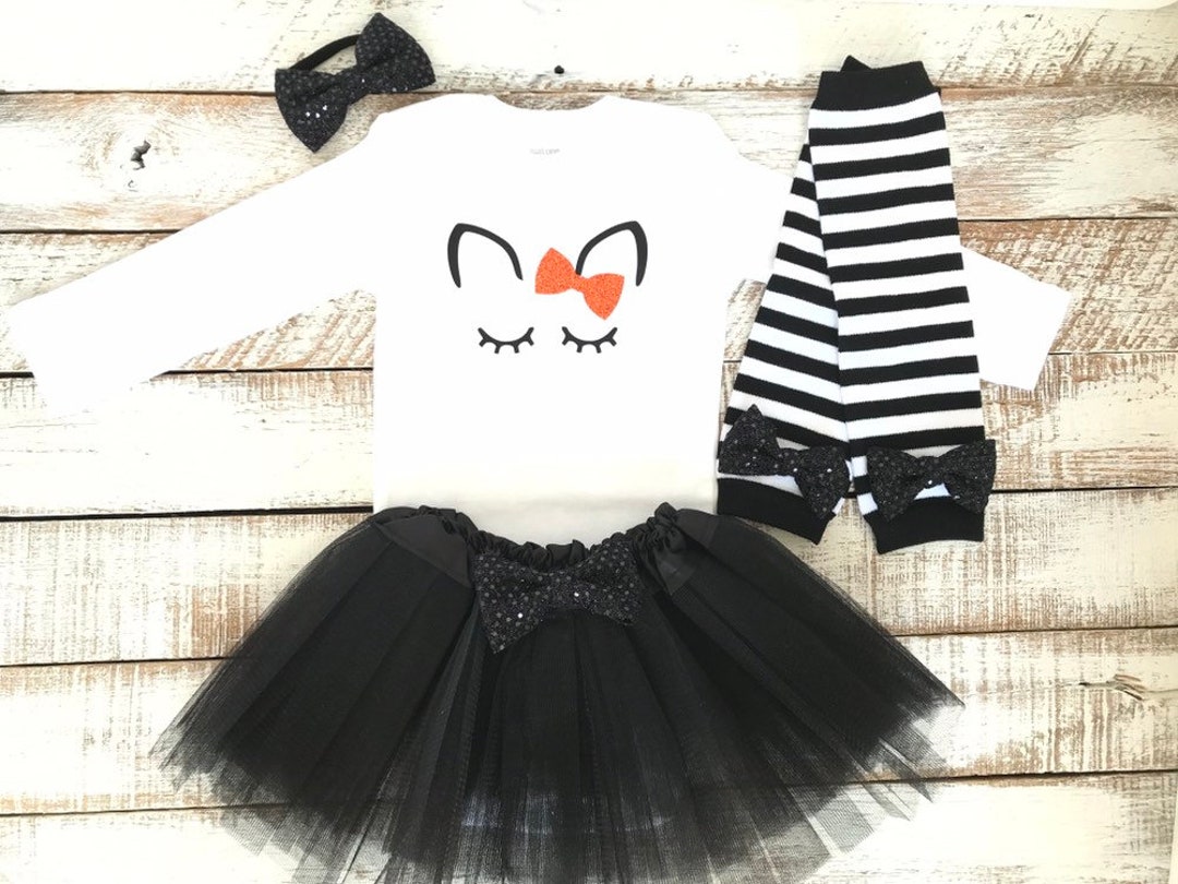 Black Cat Halloween Costume for Baby Girl Halloween Outfit - Etsy