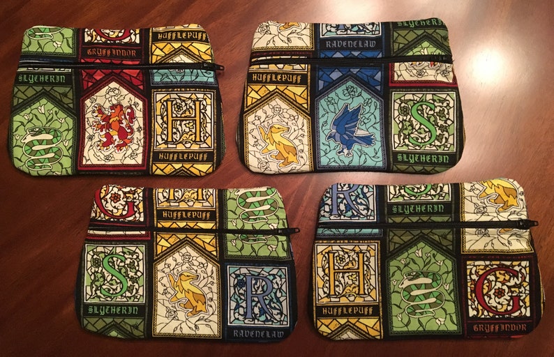 Harry Potter and Hogwarts House Zipper PouchBag