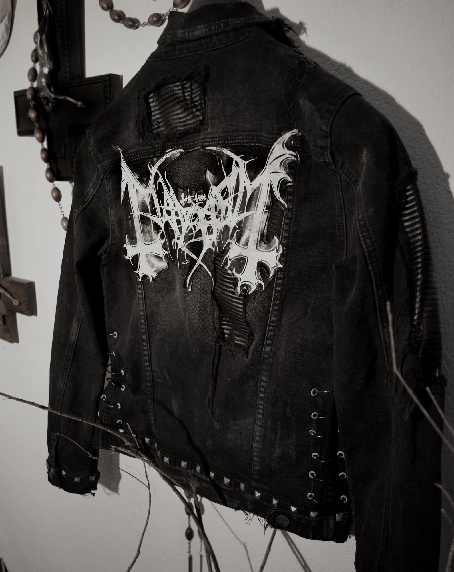 Mayhem Black Metal Jacket Custom Denim Mayhem Battle Jacket - Etsy ...