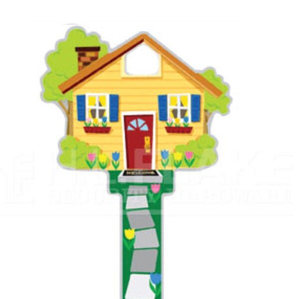 New House Painted Shaped House Key Blank Haus oder Büro Haus ungeschnitten von Pretty-Keys Makler