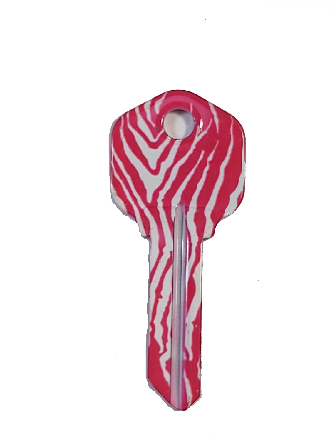 Pink Zebra Strip House Key Blank Home or Office House uncut by Etsy