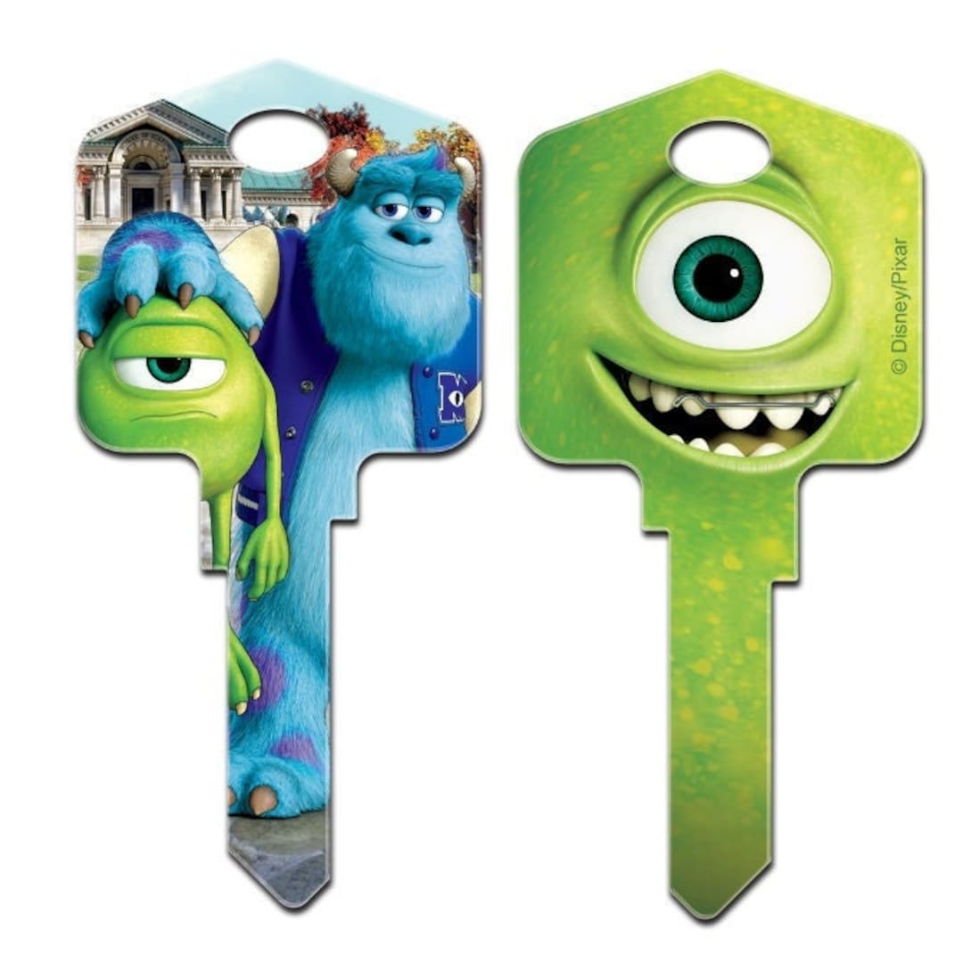Disney Monster's Inc Mike N Sully 1 Large Painted Uncut House Key Blank