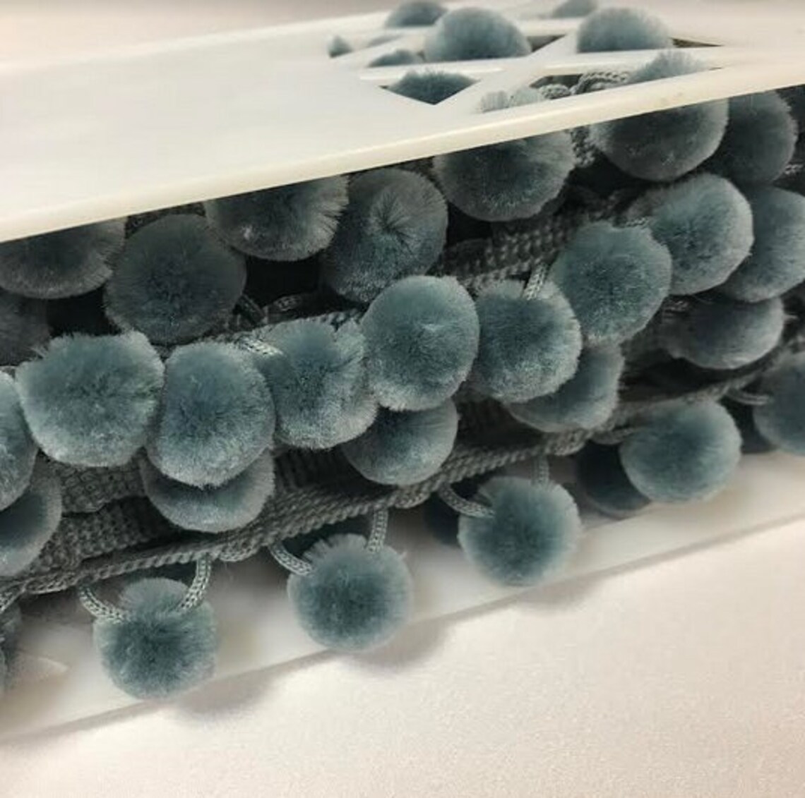Pom Pom Trim Grey 30mm Wide Etsy