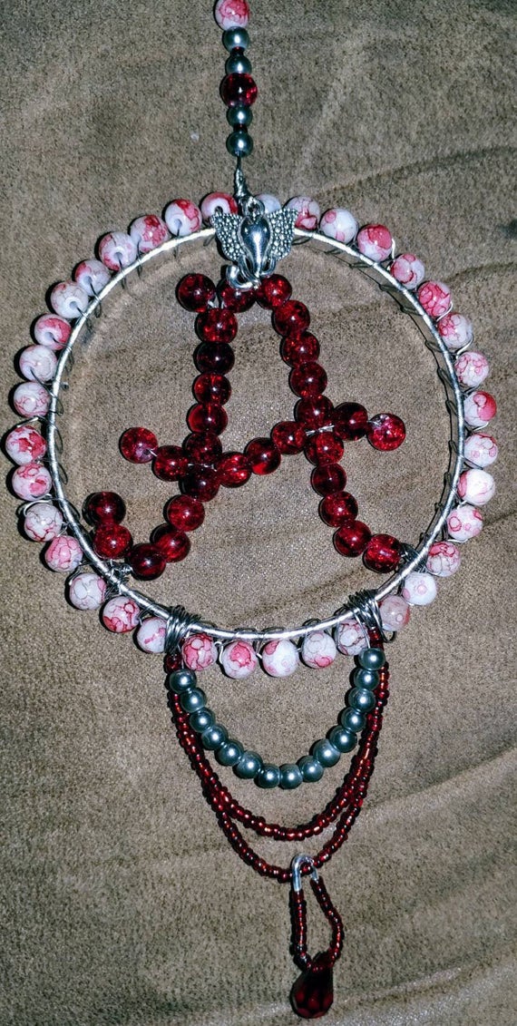 Alabama Crimson Tide Sun Catcher Rearview Mirror Car Charm Ceiling Fan Pull