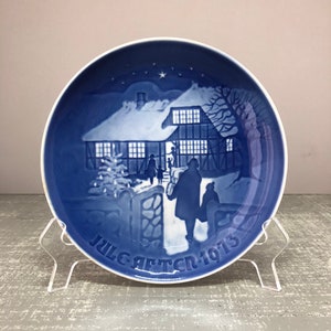 Vintage B&G jule after 1973 Christmas plate, blue and white plate,Christmas plates,Copenhagen blue plate,Denmark porcelain,Bing Grondahl