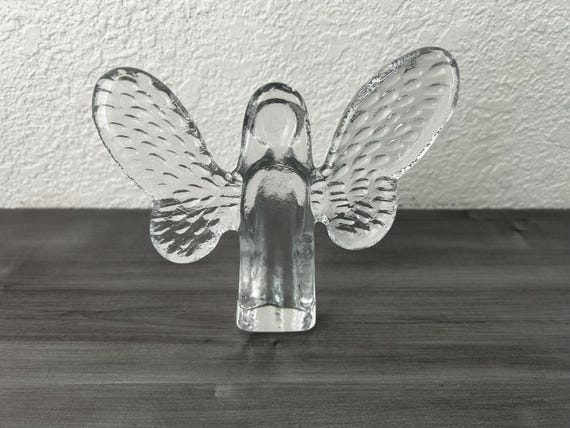 Vintage Mid-century Kosta Boda Swedish Art Glass Angel by Bertil
