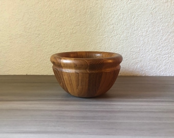 Vintage Small Dansk teak wood  bowl by Jens Quistgaard, Mid Century Danis design