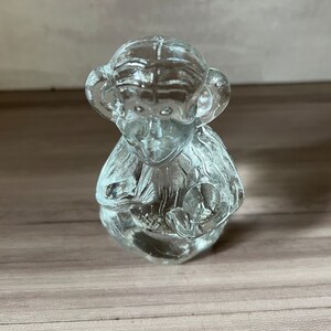 Vintage Bergdala Clear Glass Monkey Figurine Sweden image 2