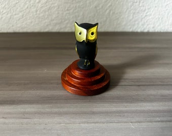 Vintage Walter Bosse Mid Century Modern Brass Owl Figurine, Austria, 1950s, Brass Sculpture, Mid Century Austrian Design