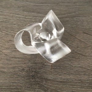 Vintage Rosenthal Glass Candle Holder Crystal Candleholder Modern Studio Line Linie Michael Boehm Mid Century