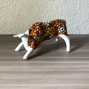 Vintage Mid Century Modern Ceramic Bull Figurine,  Atomic Retro Statue Vintage Design Sculpture