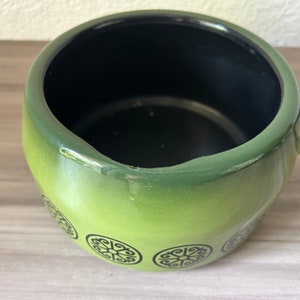 Vintage Finel Avacado Green Enamel Pans 1970s Raja Uosikkinen Design Cookware Enamelware Danish Mid Century Curvy Fondue Pot image 5