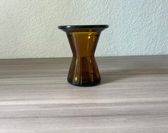 Dansk Amber Glass Bud Vase Candle Holder Jens Quistgaard