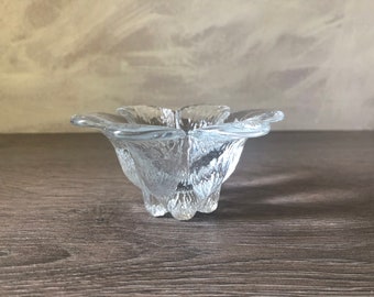 Vintage Holmegaard Denmark flower votive candle holder Danish modern, Mid Century Modern Glass