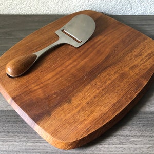 Vintage Dansk Torun Teak Cutting Board & Knife, Danish teak image 3