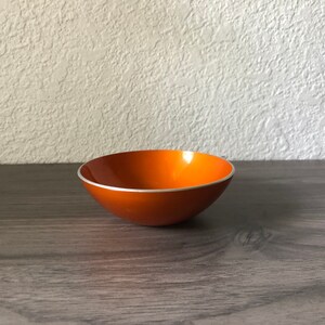 Vintage Orange Emalox of Norway Bowl, Mid Century Modern