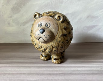 Vintage Pottery Lion Figurine by Toscany Made in Japan
