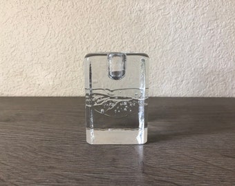 Vintage Timo Sarpaneva for Iittala Finland Arkipelago Glass Candle Holder