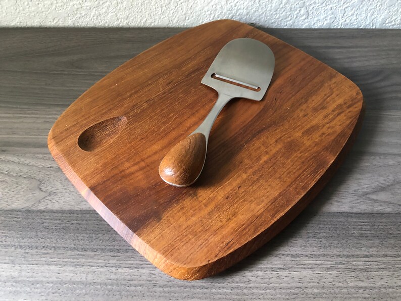 Vintage Dansk Torun Teak Cutting Board & Knife, Danish teak image 4