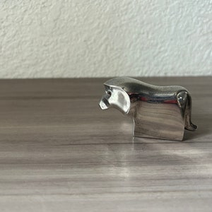 Vintage Dansk Silverplate Lion By Gunner Cyren, Dansk Silver-Plated Miniature Animal Figurines