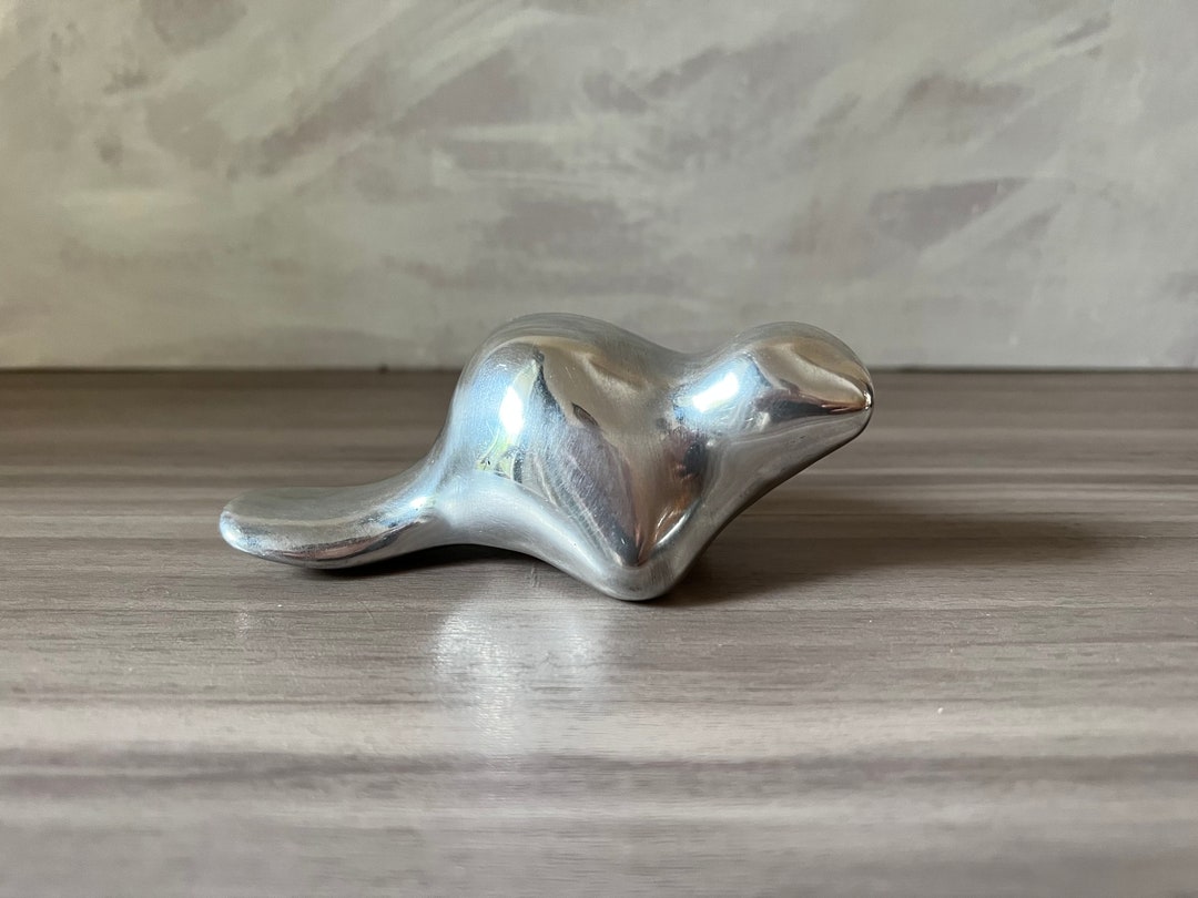 【 ホセルトン スカルプチャー】 カナダ製 アルミニウム 「ビーバー」 Vintage Hoselton Canada Seal Modernist Sculpture, Signed and