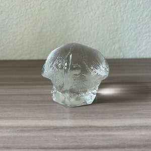 Vintage Swedish Pukeberg Glass Elephant, Pukeberg Glass Elephant Figurine / Paperweight (Sweden)