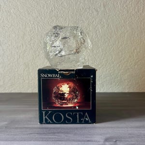 Vintage Kosta Boda Glass Snowball Votive Candle Holder 1970&#39;s Sweden Ann Warff