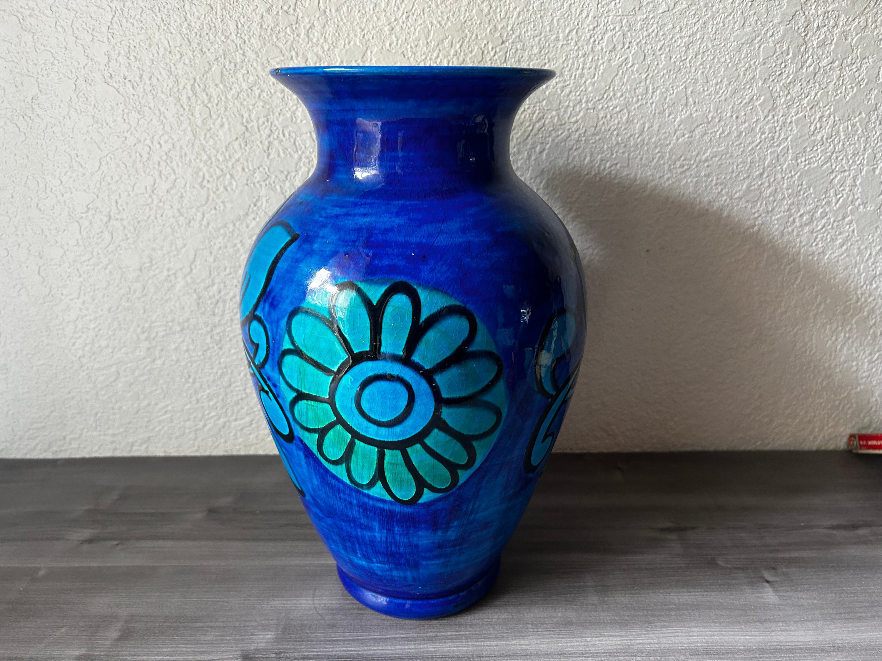 Vintage Large Raymor Mario Bellini Vase Floral Mid Century Modern