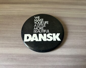 Vintage Dansk Pin Back Button