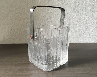 Vintage Hoya Scandinavian Crystal Ice Glass Bucket