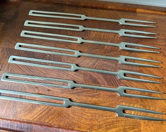 Vintage Dansk Designs LTD IHQ Jens Quistgaard Cutlery Set of 6 Fondue Forks
